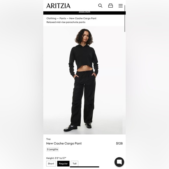 Aritzia TNA New Cache Cargo Pant size Large ✨ - Picture 11 of 15